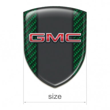 GMC Car Accessories Badge Green Carbon with 3D Logo Style 