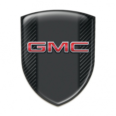 GMC Self Adhesive Car logo Emblem Black Fibers with 3D Logo Style 