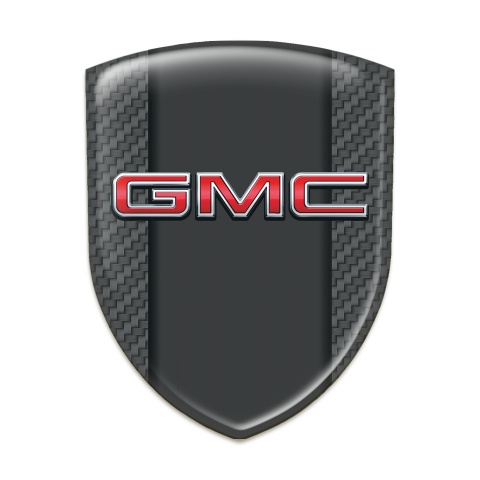 GMC Silicone Car Decal Badge Dark Grey Carbon with 3D Logo Style 