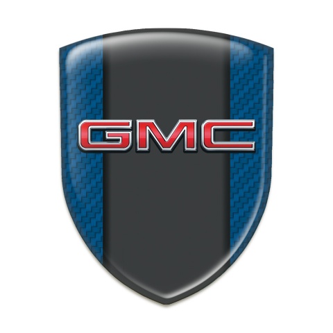 GMC Silicone Badge Navy Blue Carbon with 3D Logo Style 