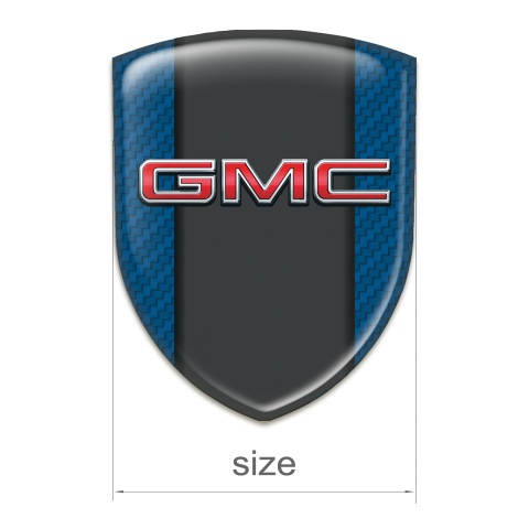 GMC Silicone Badge Navy Blue Carbon with 3D Logo Style 