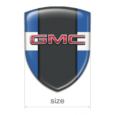 GMC Auto Emblem Blue with White band and Graphite Panel 