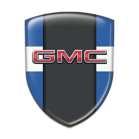 GMC Auto Emblem Blue with White band and Graphite Panel 