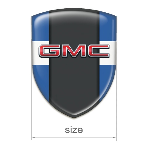 GMC Auto Emblem Blue with White band and Graphite Panel 