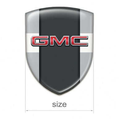 GMC Logo Emblem Grey with White Band and Graphite Panel 