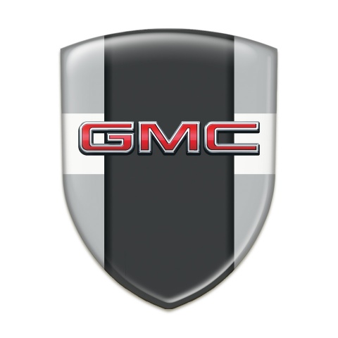 GMC Logo Emblem Grey with White Band and Graphite Panel 
