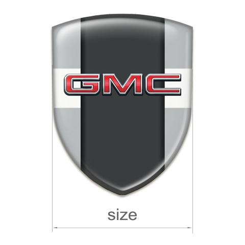 GMC Logo Emblem Grey with White Band and Graphite Panel 
