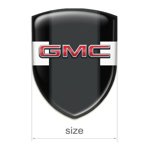 GMC Tuning Emblem Black with White Band and Graphite Panel 