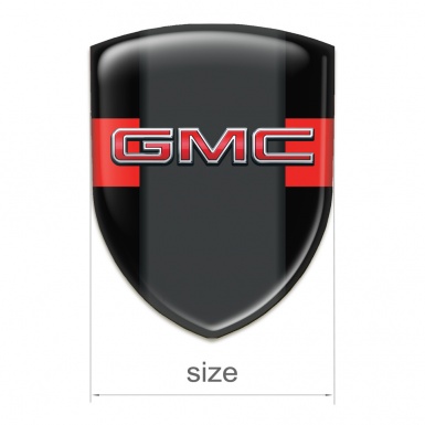 GMC Tuning Emblem Black with Red Band and Graphite Panel 