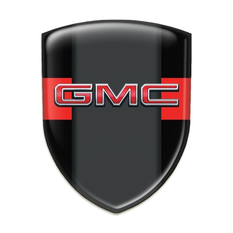 GMC Tuning Emblem Black with Red Band and Graphite Panel 