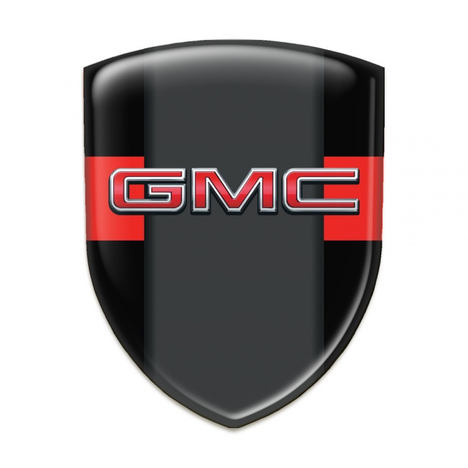 GMC Tuning Emblem Black with Red Band and Graphite Panel 