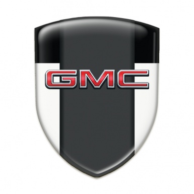 GMC Logo Emblem White Black Print 