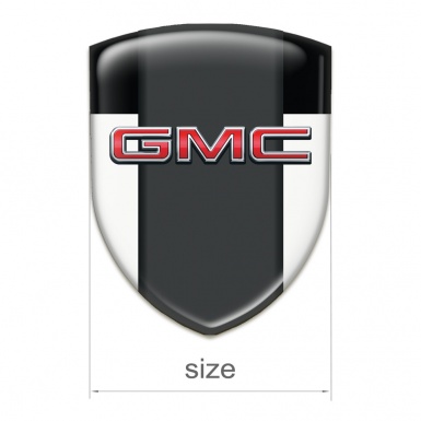 GMC Logo Emblem White Black Print 