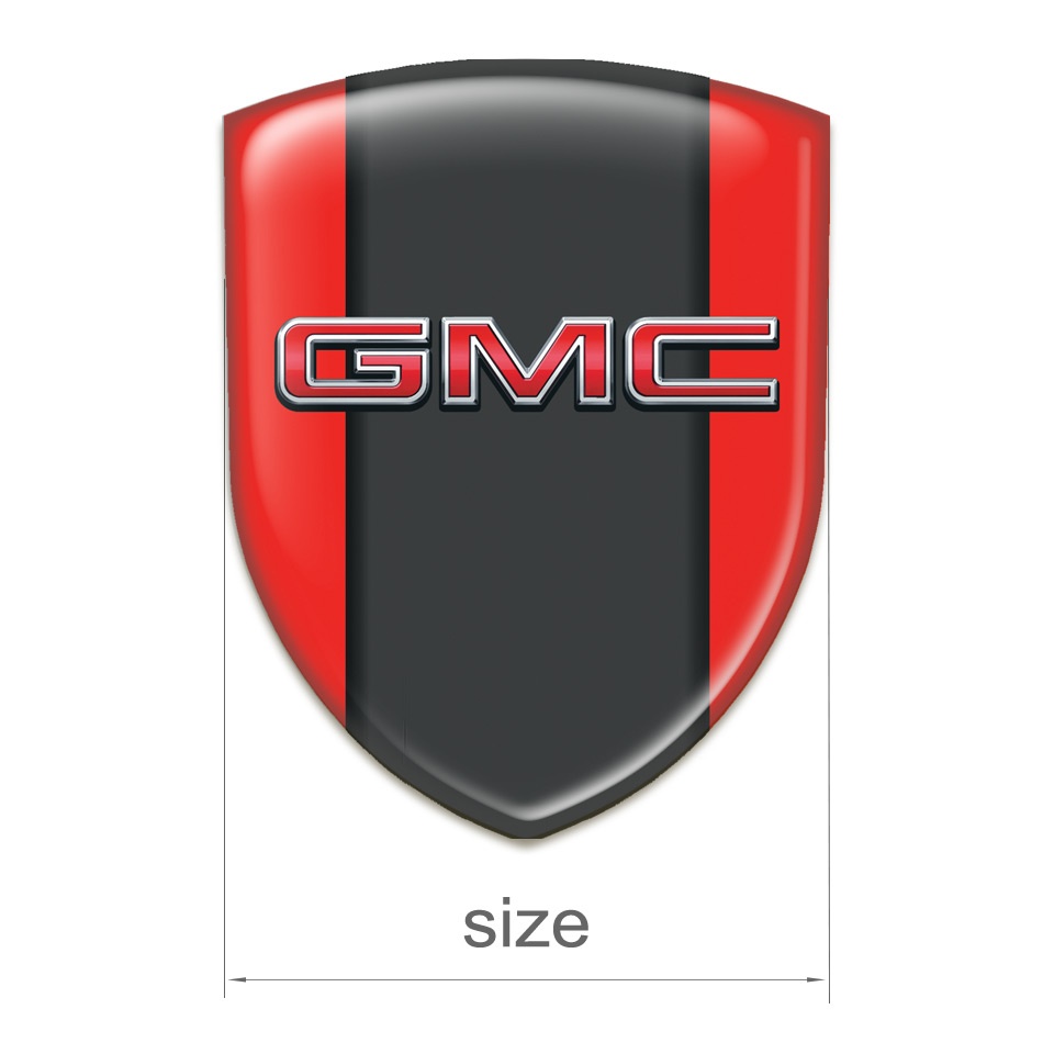 GMC Resin Sticker Premium Quality Red Print | Domed Emblems | Stickers ...