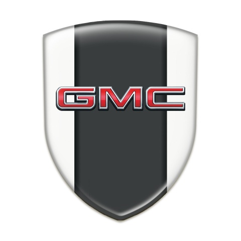 GMC Emblem Interior Stylish White Print 