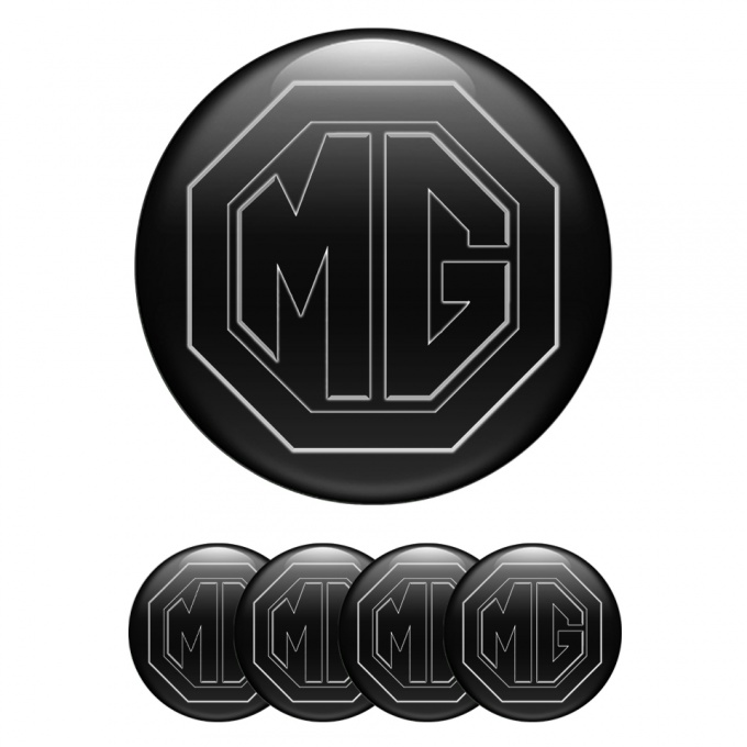 MG Wheel Center Cap Emblems Black Edition