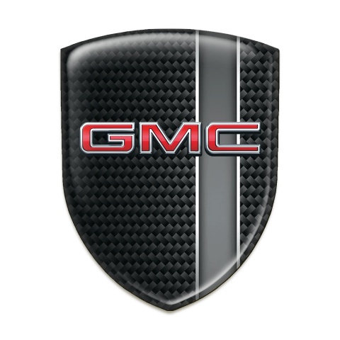 GMC Car Interior Badge Black with Grey Band Base and 3D Logo 
