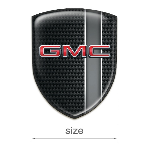 GMC Car Interior Badge Black with Grey Band Base and 3D Logo 