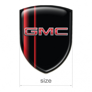 GMC Silicone Shield Black with Red Stripws Base and 3D Logo 