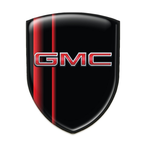 GMC Silicone Shield Black with Red Stripws Base and 3D Logo 