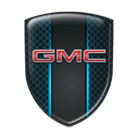 GMC Domed Emblem Neon Grid Effect and 3D Logo 