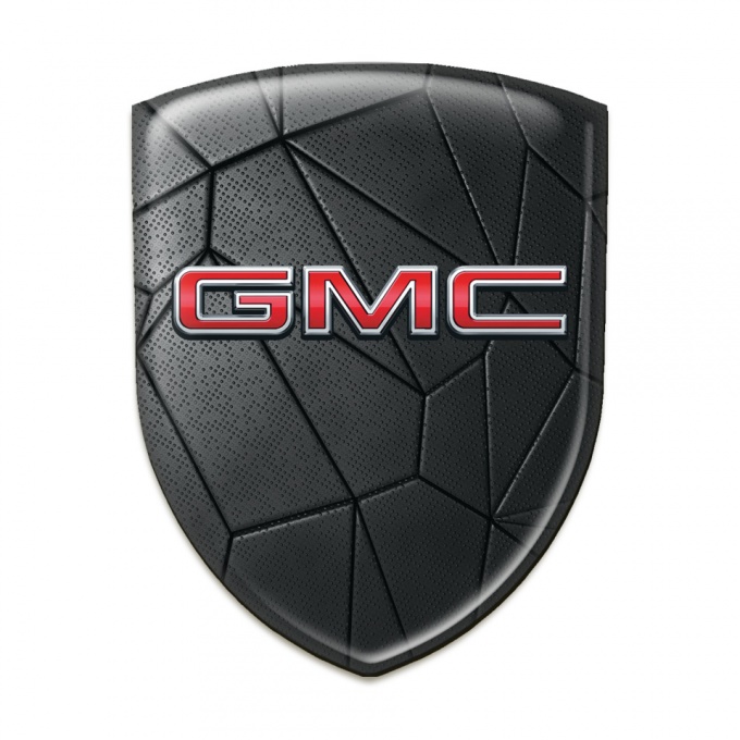 GMC Silikonaufkleber Schwarz Mosaik mit 3D Logo