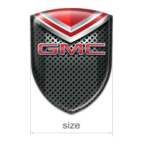GMC Car Interior Badge Perforated background with Red Element Design 