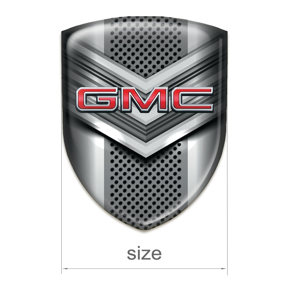 GMC Silicone Shield Stylish Design with 3D Logo | Domed Emblems ...