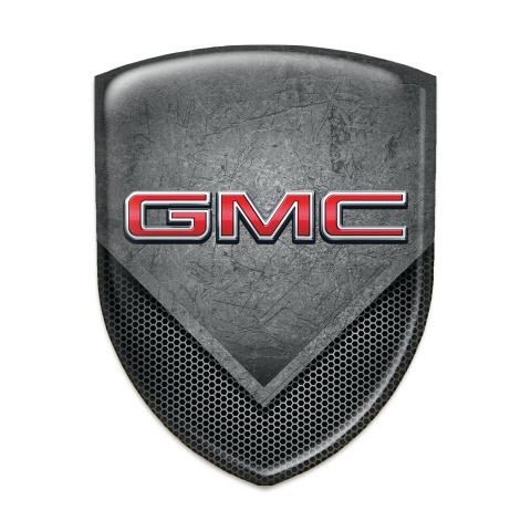 GMC Emblem Badge Logo Scratched Stone Design 