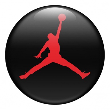 Air Jordan Logo Emblems Silicone Black Red Edition