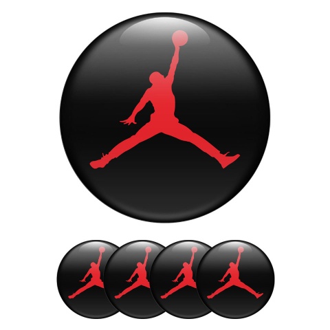 Air Jordan Logo Emblems Silicone Black Red Edition