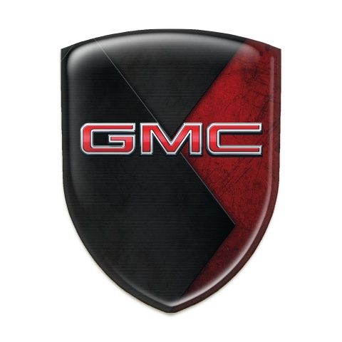GMC Logo Emblem Red lack Mixed Texture Design 