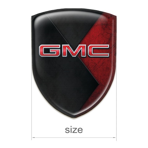 GMC Logo Emblem Red lack Mixed Texture Design 