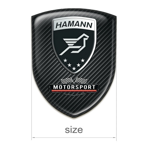 Hamann Self Adhesive Emblem Logo Black Fibers Edition 