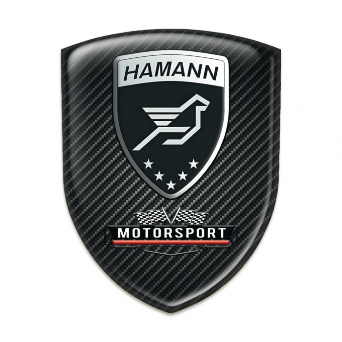 Hamann Self Adhesive Emblem Logo Black Fibers Edition 