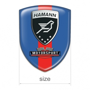 Hamann Auto Emblem Blue with Red Ribbon Style 