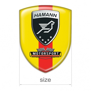 Hamann  Emblem Badge Logo Yellow with Red Ribbon Style 