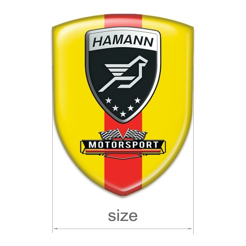 Hamann  Emblem Badge Logo Yellow with Red Ribbon Style 