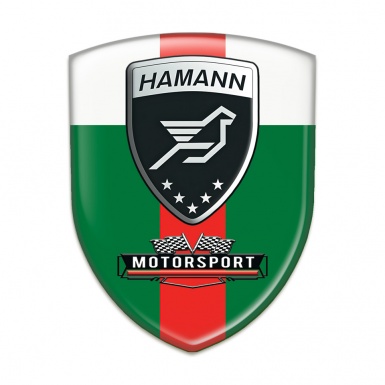 Hamann Tuning Emblem Green White with Red Ribbon Style 