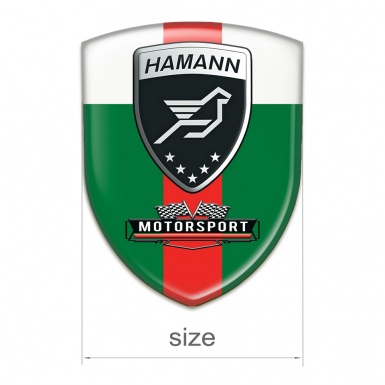 Hamann Tuning Emblem Green White with Red Ribbon Style 