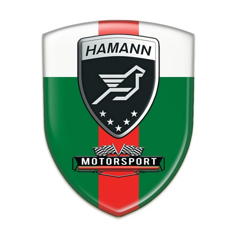Hamann Tuning Emblem Green White with Red Ribbon Style 