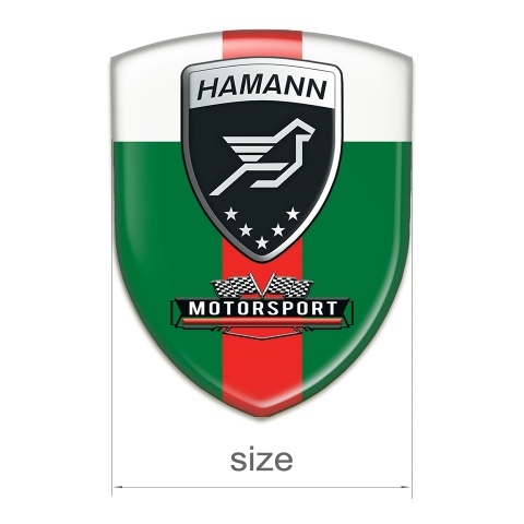Hamann Tuning Emblem Green White with Red Ribbon Style 