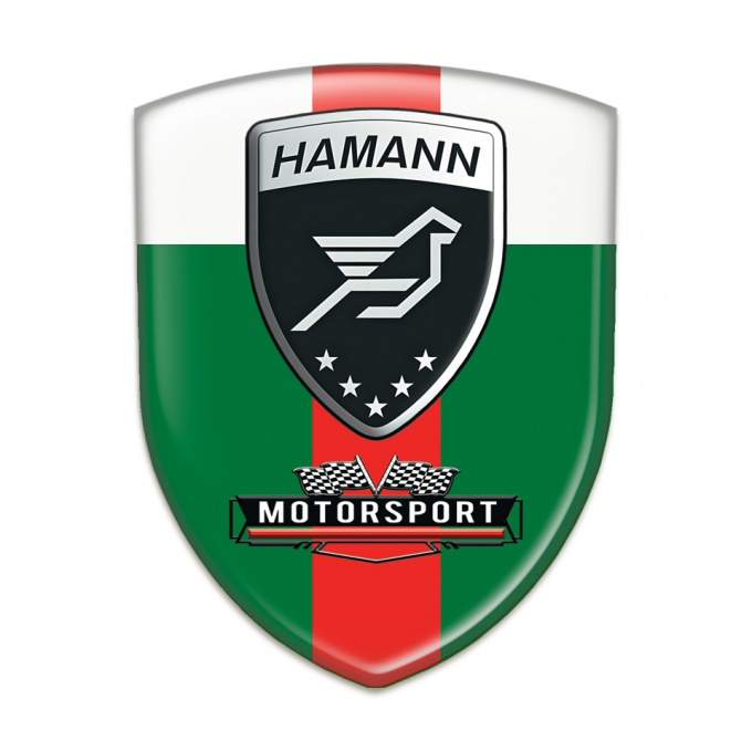 Hamann Tuning Emblem Green White with Red Ribbon Style 