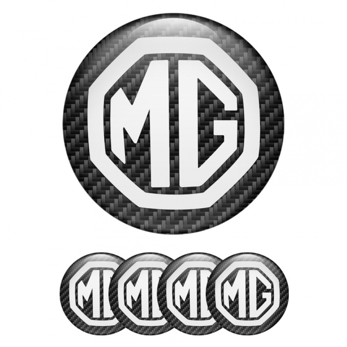 MG Silicone Stickers for Wheel Center Caps Carbon
