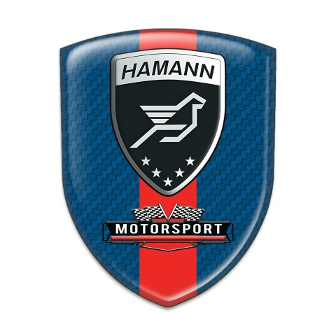 Hamann Silicone Emblem Navy Blue carbon with Red Band Motorsport Edition 