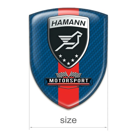 Hamann Silicone Emblem Navy Blue carbon with Red Band Motorsport Edition 