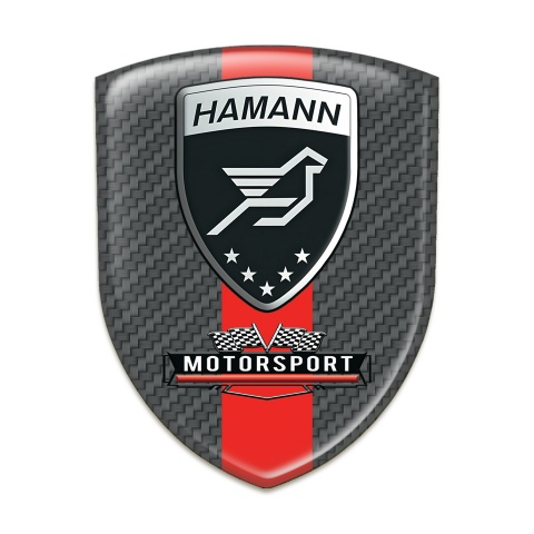 Hamann Resin Sticker dark Grey Carbon with Red Band Style 