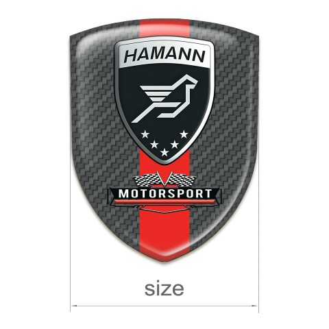Hamann Resin Sticker dark Grey Carbon with Red Band Style 