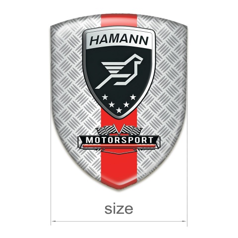 Hamann 3D Gel Emblem Mesh Effect with Red Band Style 