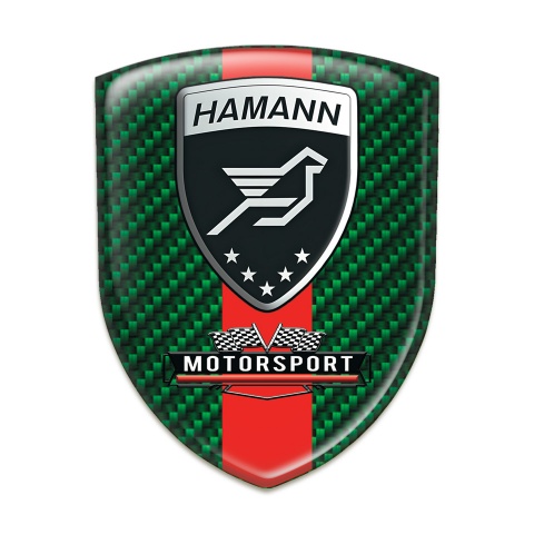 Hamann Tuning Badge Green Carbon with Red Band Motorsport Edition 